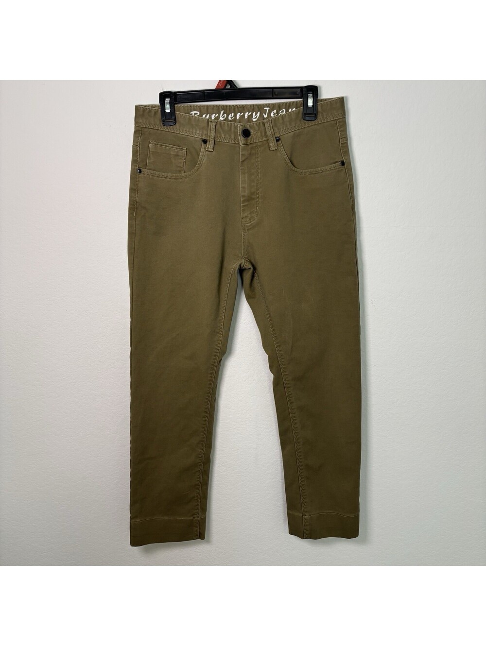 Burberry Brit Burberry Jeans Men’s Olive Green Pants Size 32 Straight Leg EUC